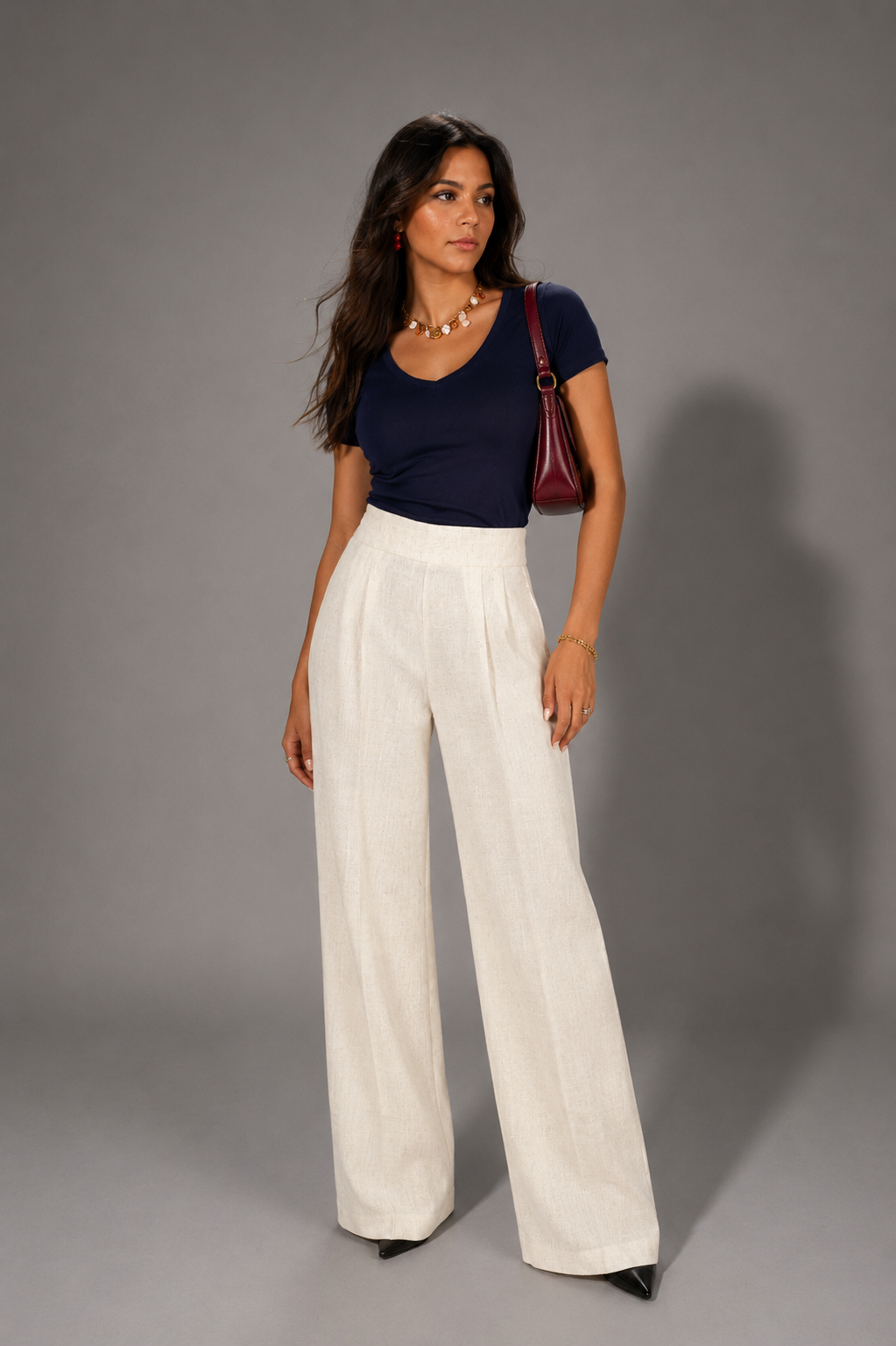 Célo Pants - Linen - Mid Rise