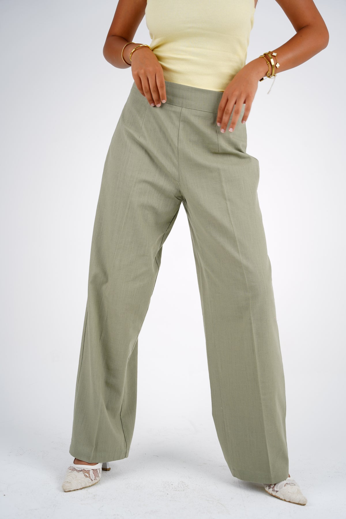 Célo Pants - Linen - Mid Rise